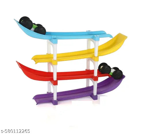 Wooden Flip & Go Racer Car Track – Fun Multi-Color Racing Toy for Kids – Safe & Durable Playset