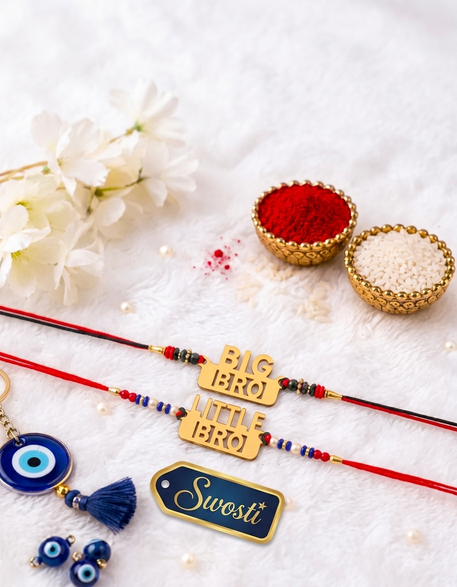 Beautiful Big Little Brother Rakhi and Mug Gifts Combo For Brothers, Rakshabandhan Special