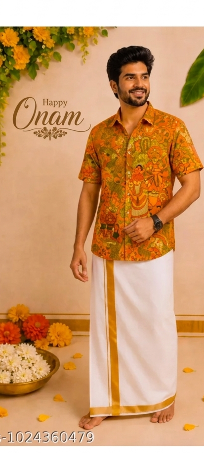 Kerala onam collection icon shirt dothi set