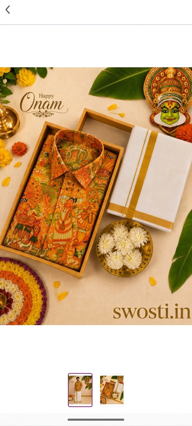 Kerala onam collection icon shirt dothi set