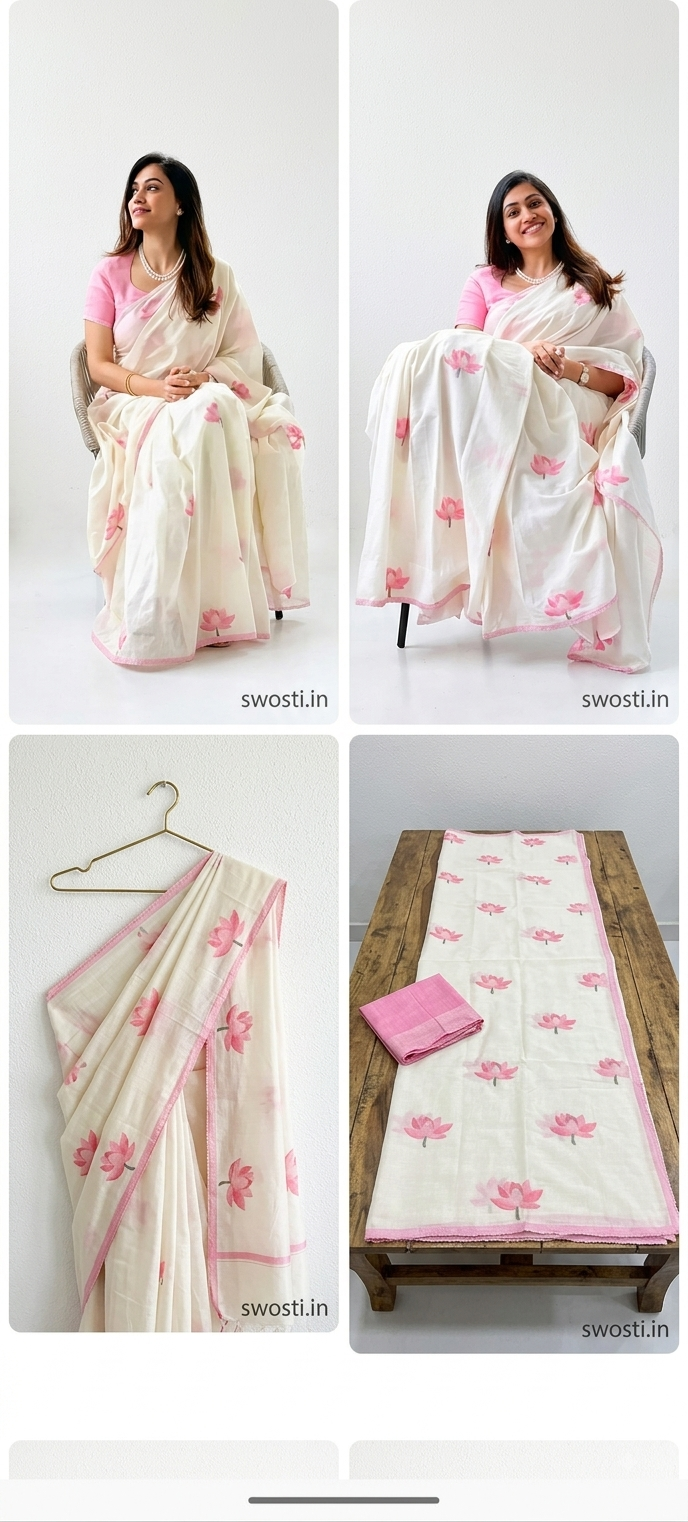 Kerala onam Cotton collection digital print Traditional look saree