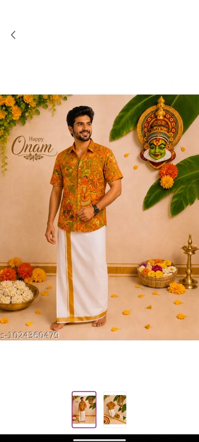 Kerala onam collection icon shirt dothi set